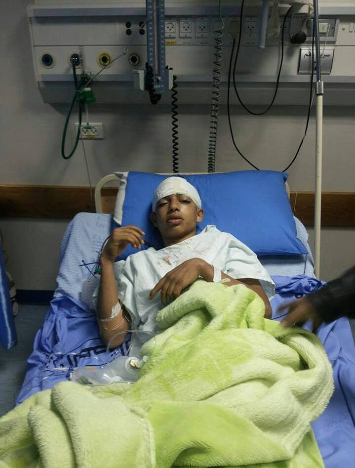 Mamdouh srour at the hospital today in Ramallah